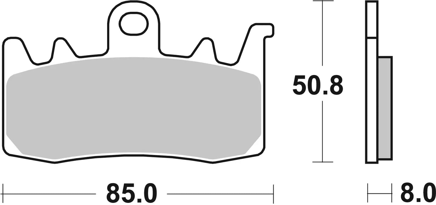 BREMBO 07BB38SA SINTERED FRONT BRAKE PADS