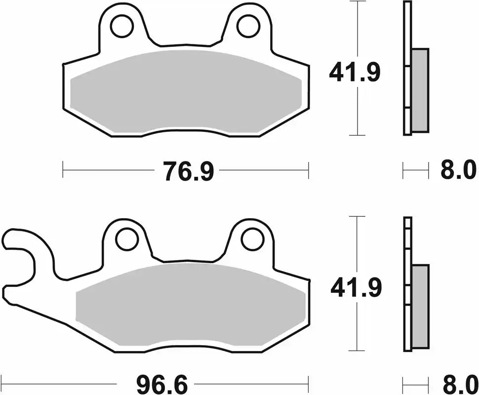 SBS 611LS Sintered Rear Brake Pads