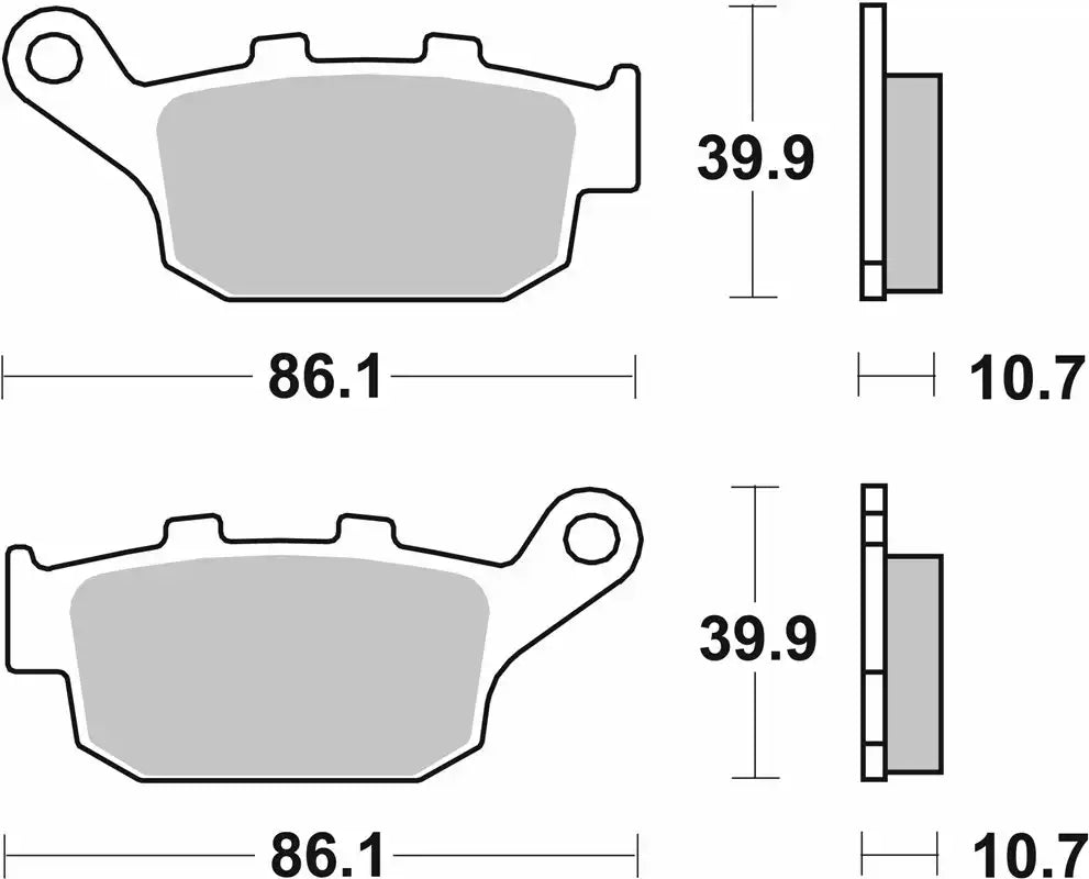 SBS 614LS Sintered Rear Brake Pads