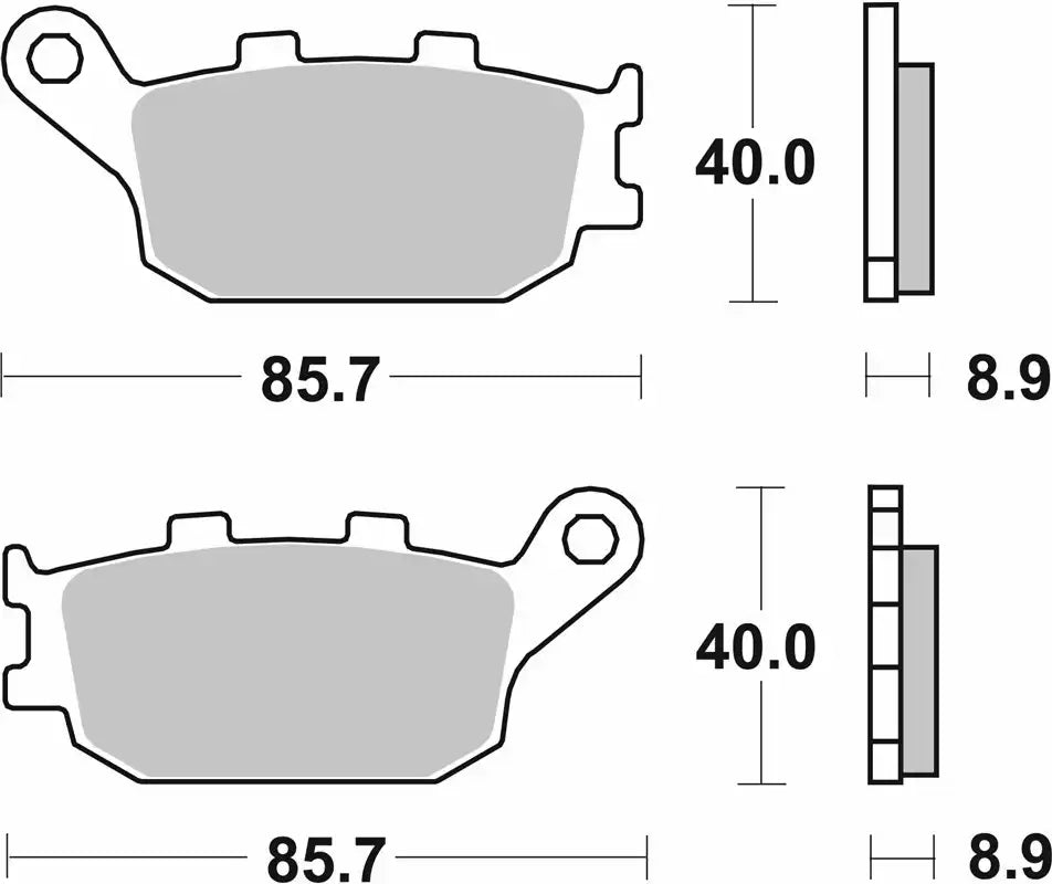 SBS 657LS Sintered Rear Brake Pads