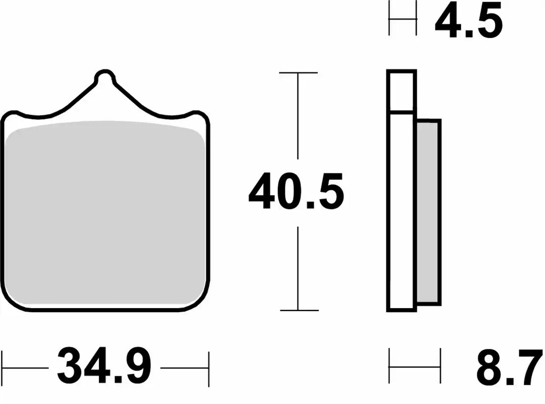 SBS 870RST (2 PACKS) Sintered Front Brake Pads Road Sport & Track
