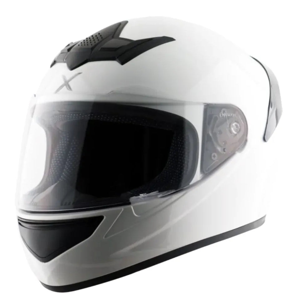 Axor Rage Full Face Motorcycle Road Scooter Helmet Gloss White Matt Black