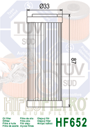 Hiflo HF652 (PACK OF 4) Motorcycle Premium Oil Filters Gas Gas Husaberg Husqvarna KTM