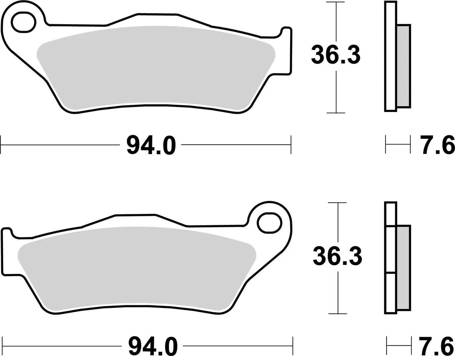 BREMBO 07BB04SD Sintered Front Rear Brake Pads