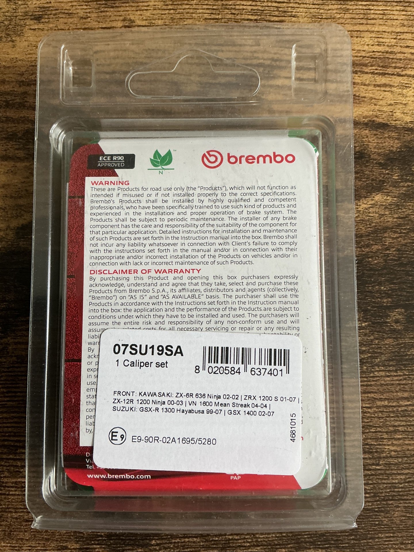 Brembo 07SU19SA Sintered Front Brake Pads