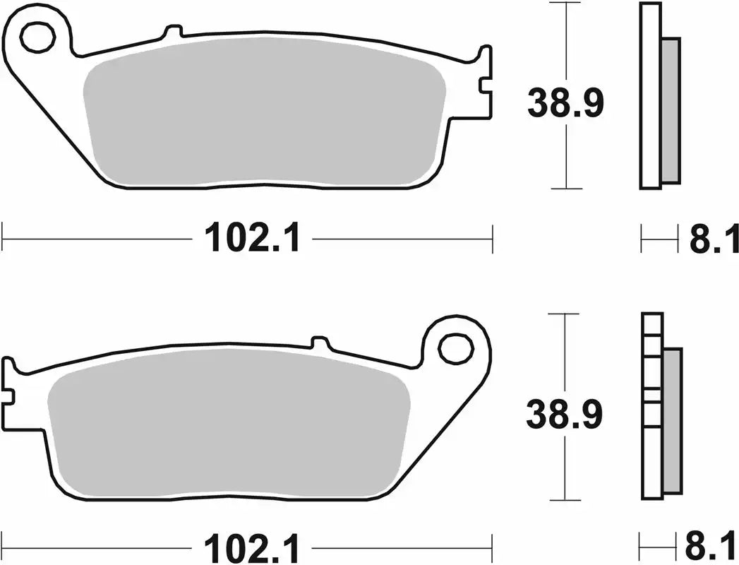 SBS 627RST (2 PACKS) Racing Road Sport Track Sintered Front Brake Pads