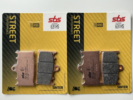 SBS 631HS (2 PACKS) Sintered Front Brake Pads Kawasaki Suzuki