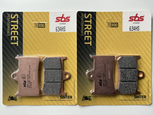 SBS 634HS (2 PACKS) Sintered Front Brake Pads Yamaha