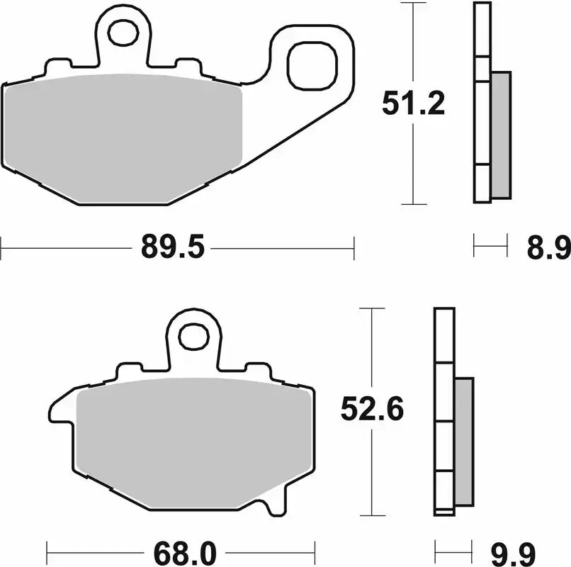 SBS 687LS Sintered Rear Brake Pads