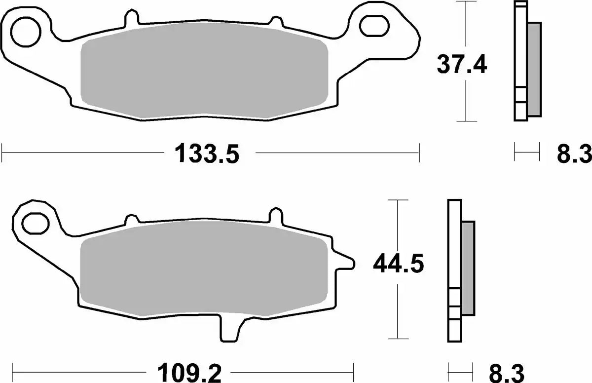 SBS 704HS/705HS Sintered Front Brake Pads Set Kawasaki Suzuki