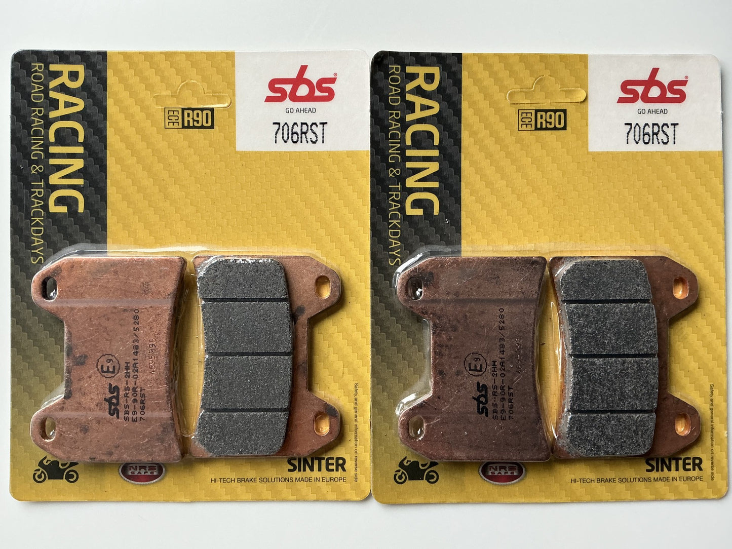 SBS 706RST (2 PACKS) Racing Sintered Front Brake Pads Road Sport & Track