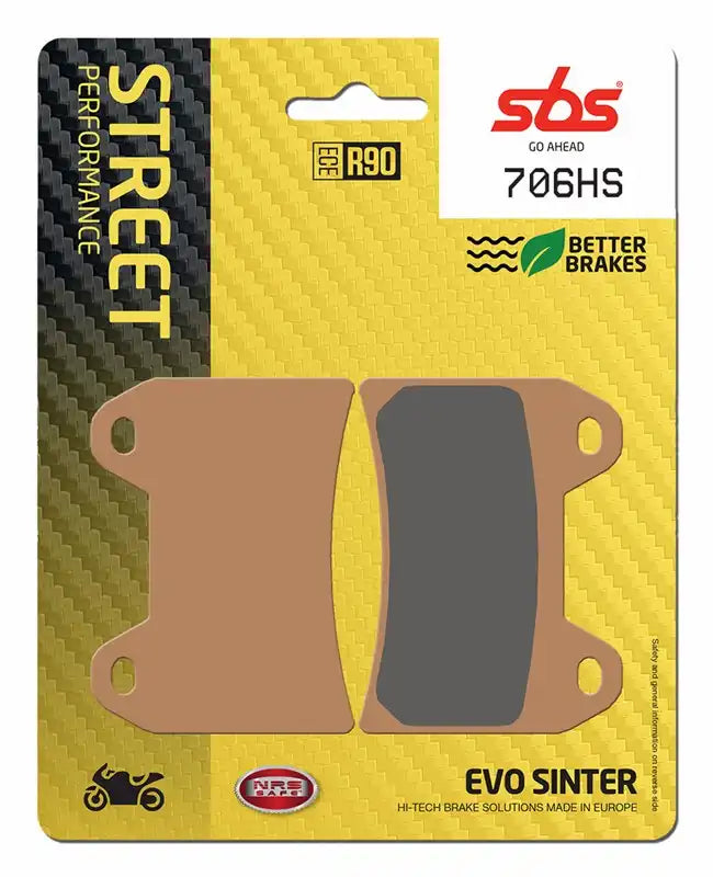 SBS 706HS (2 PACKS) Sintered Front Brake Pads