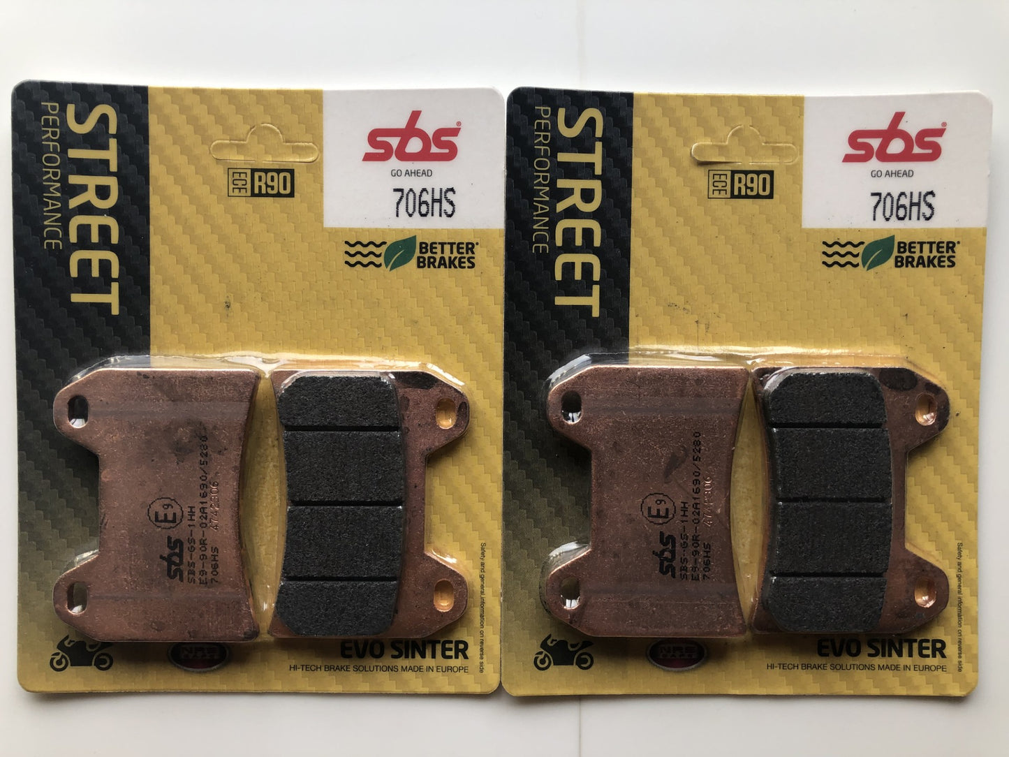 SBS 706HS (2 PACKS) Sintered Front Brake Pads
