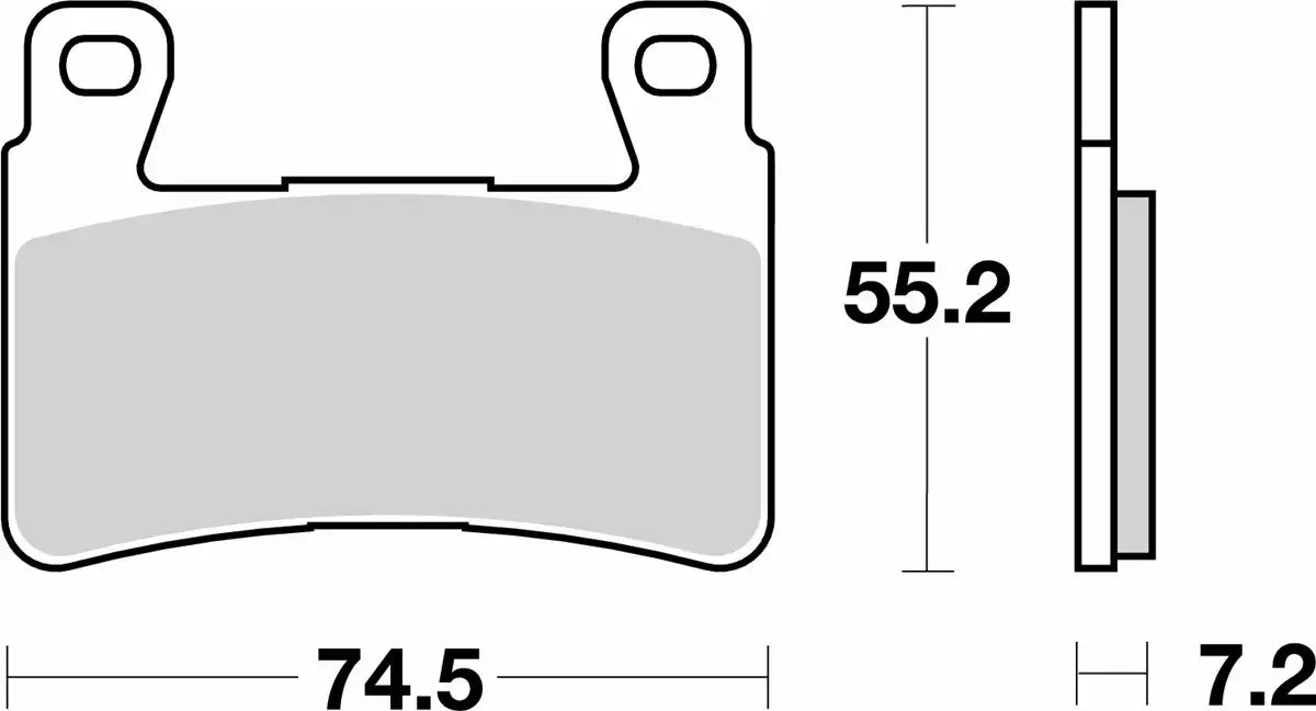 SBS 734HS (2 PACKS) Sintered Front Brake Pads Honda Hyosung