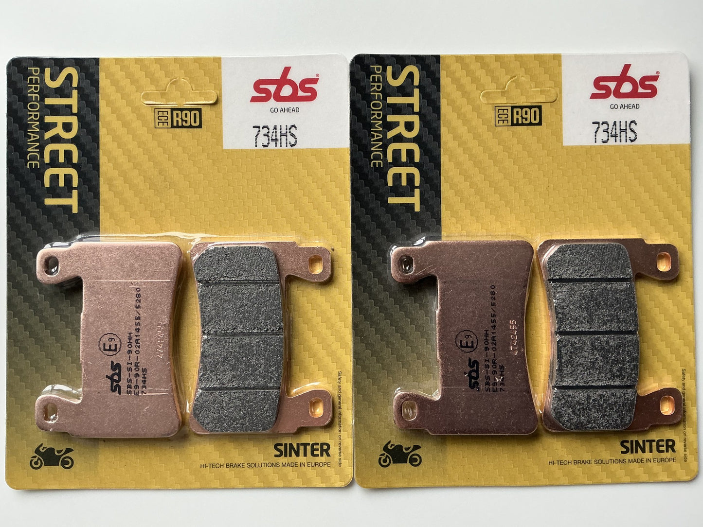 SBS 734HS (2 PACKS) Sintered Front Brake Pads Honda Hyosung