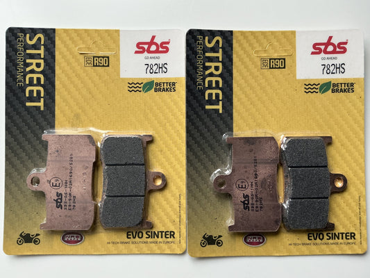 SBS 782HS (2 PACKS) Sintered Front Brake Pads Kawasaki Suzuki Triumph