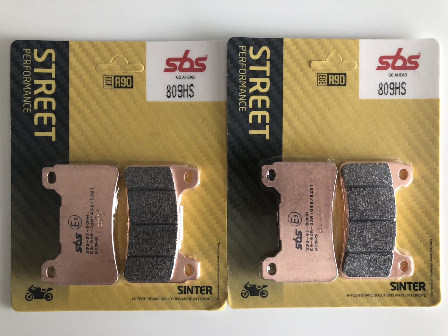 SBS 809HS (2 PACKS) Sintered Front Brake Pads