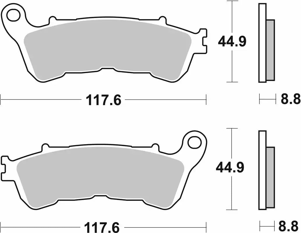 SBS 828HS (2 PACKS) Sintered Front Brake Pads Honda
