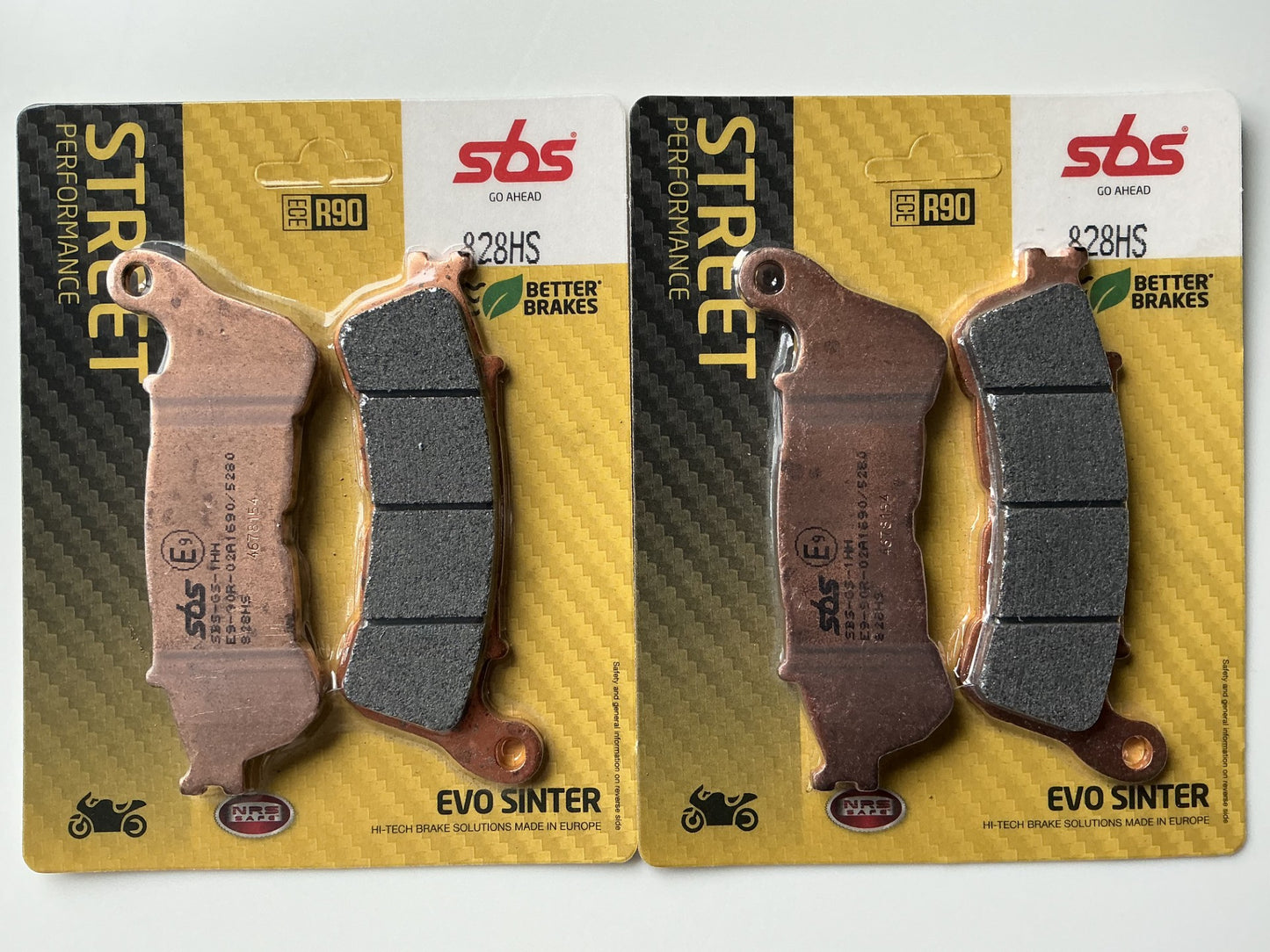 SBS 828HS (2 PACKS) Sintered Front Brake Pads Honda