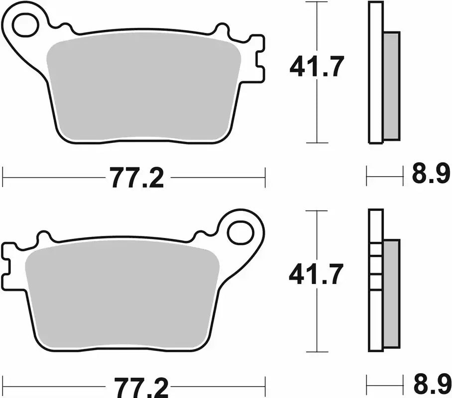SBS 834LS Sintered Rear Brake Pads