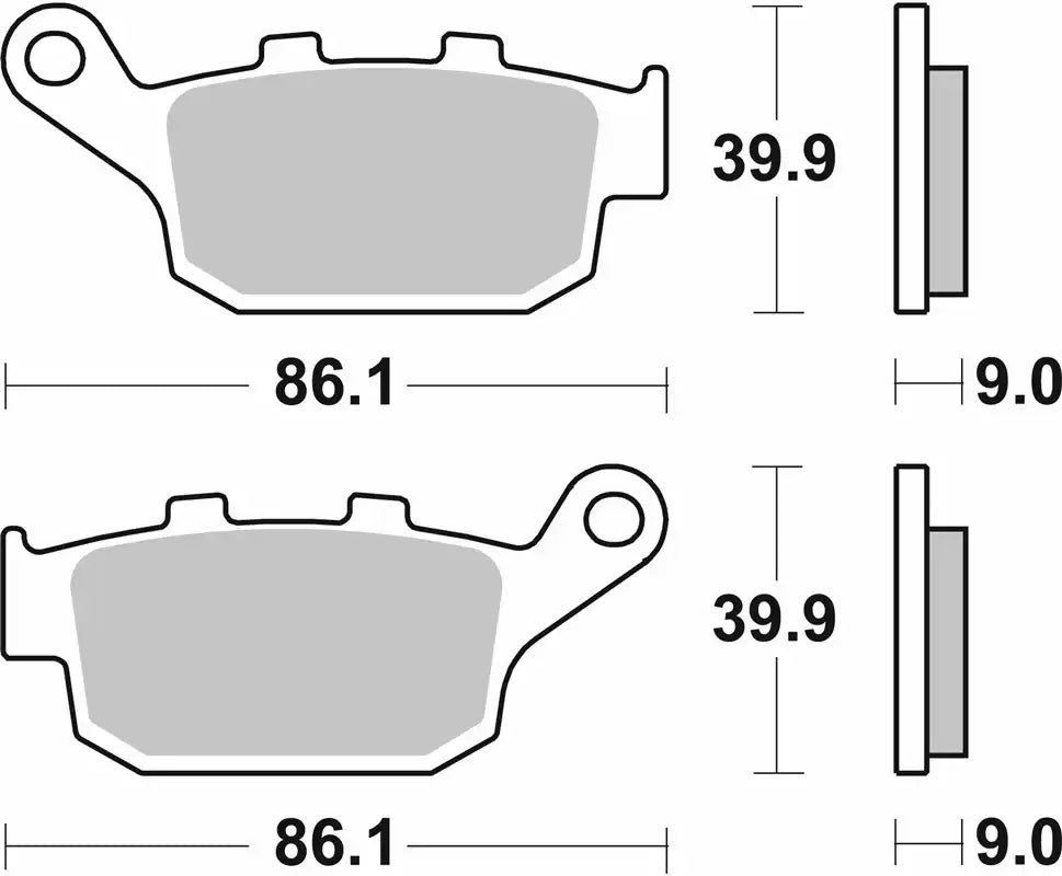 SBS 881LS Sintered Rear Brake Pads Honda Kawasaki Suzuki