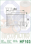 Hiflo HF103 (PACK OF 4) Motorcycle Premium Oil Filters X4 Honda